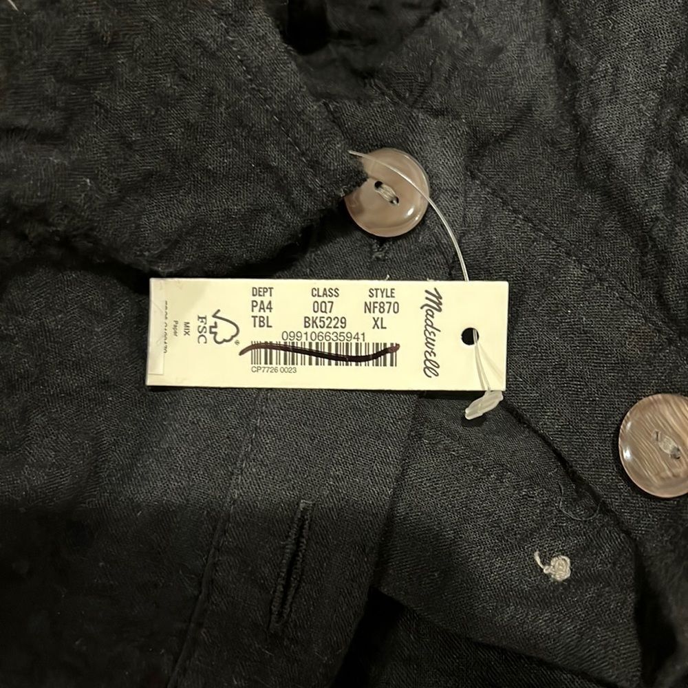 Madewell Seersucker Puff-Sleeve Cutout Mini Dress* - Picture 5 of 6